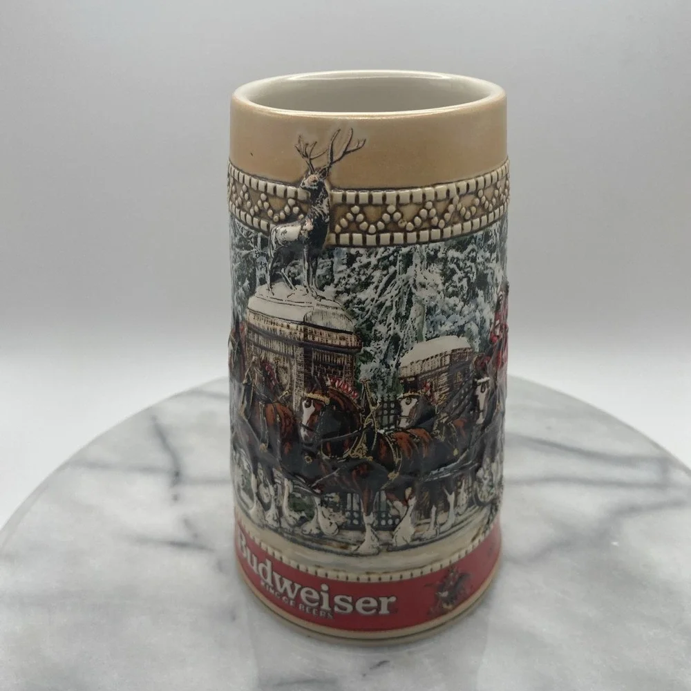 BUDWEISER Holiday Beer Stein 1987 